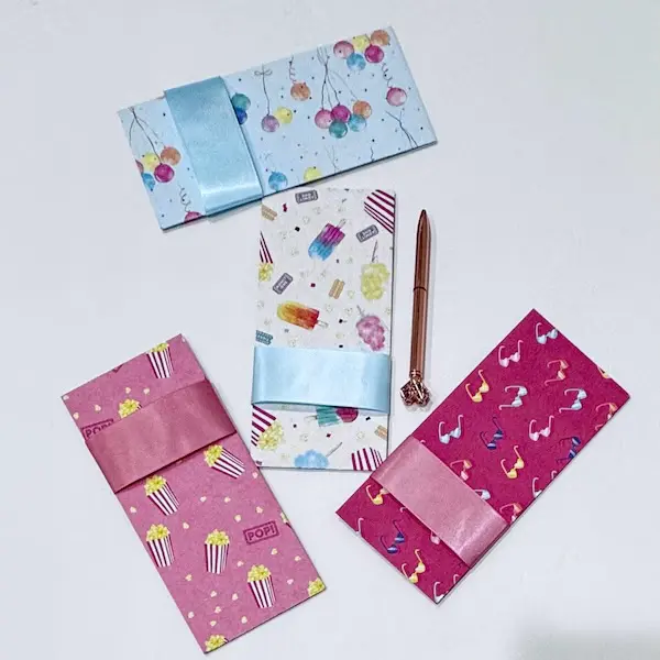 Fun pattern money envelopes with balloons, popcorn, and sunglasses