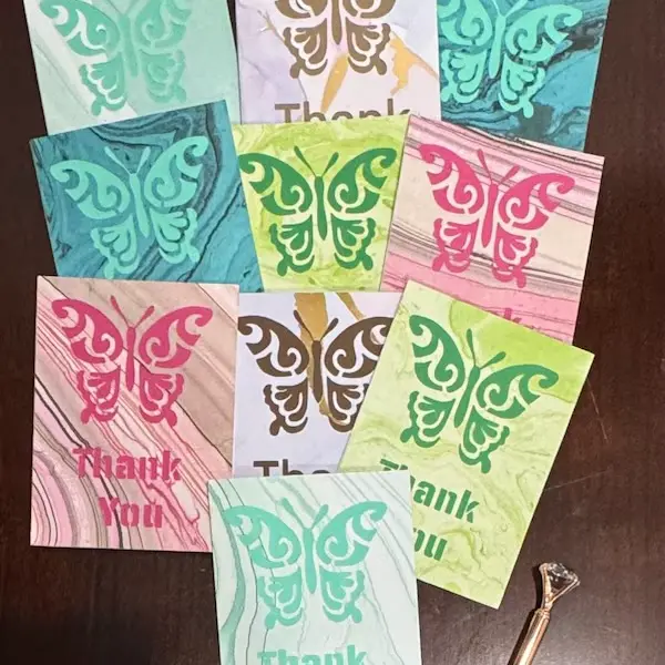 Butterfly Thank You Set of 10 Cards