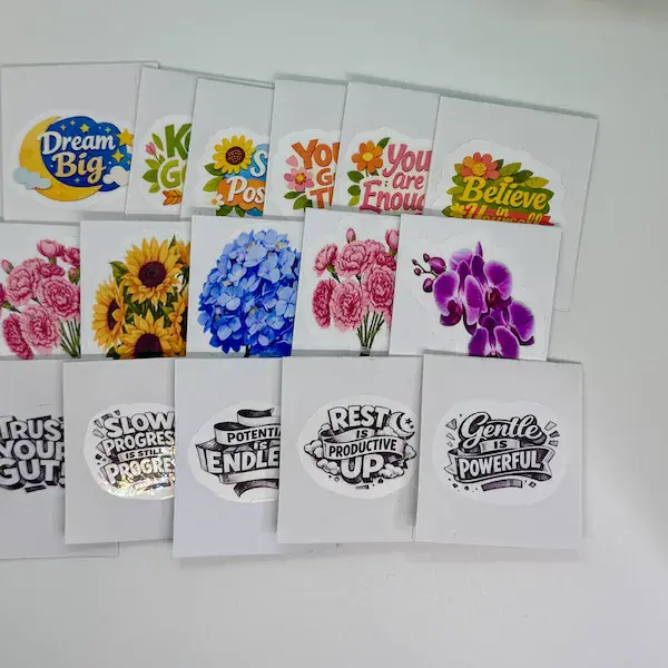 Motivational Sticker Mini Notecards