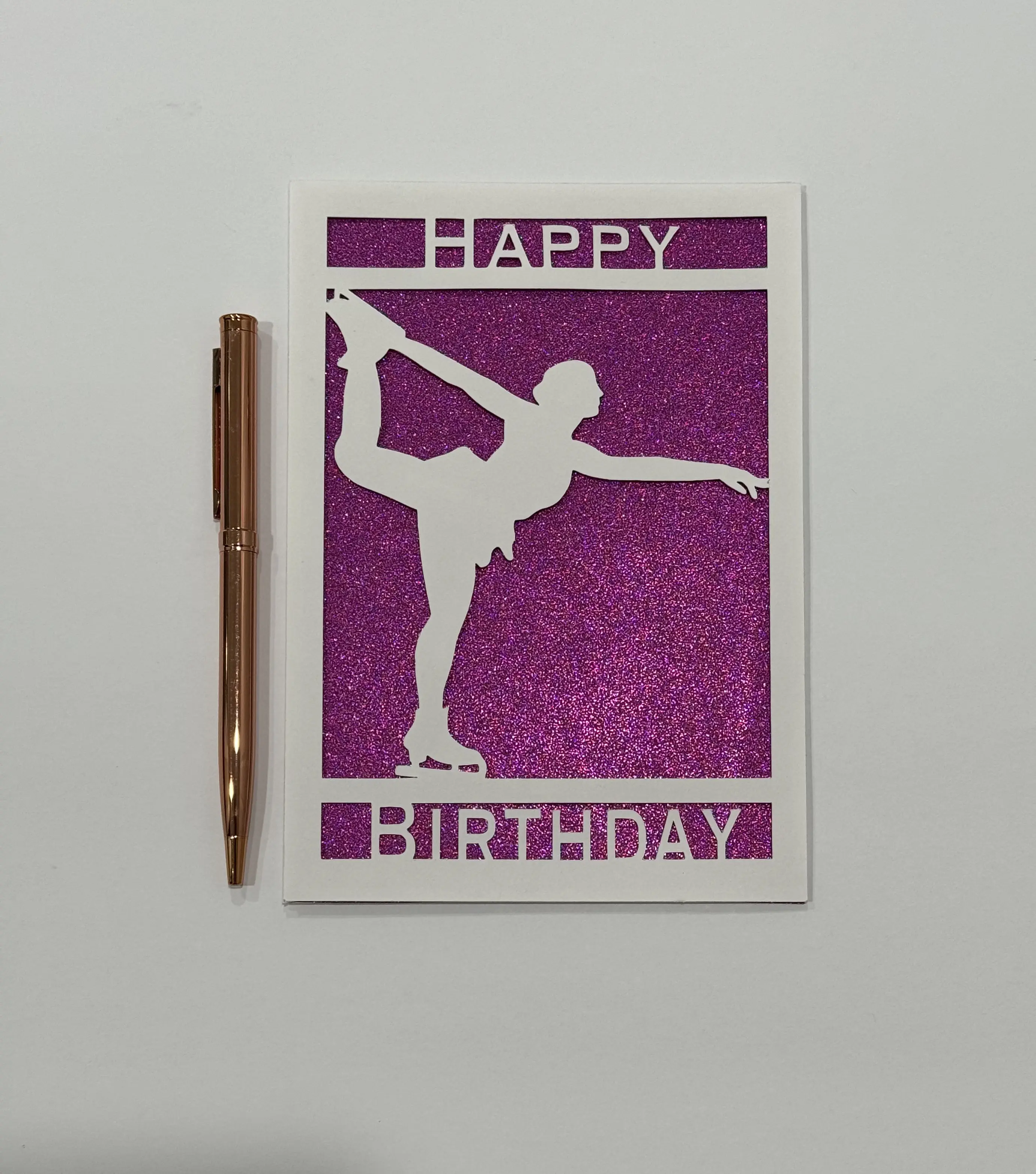 Figure Skating Birthday Card