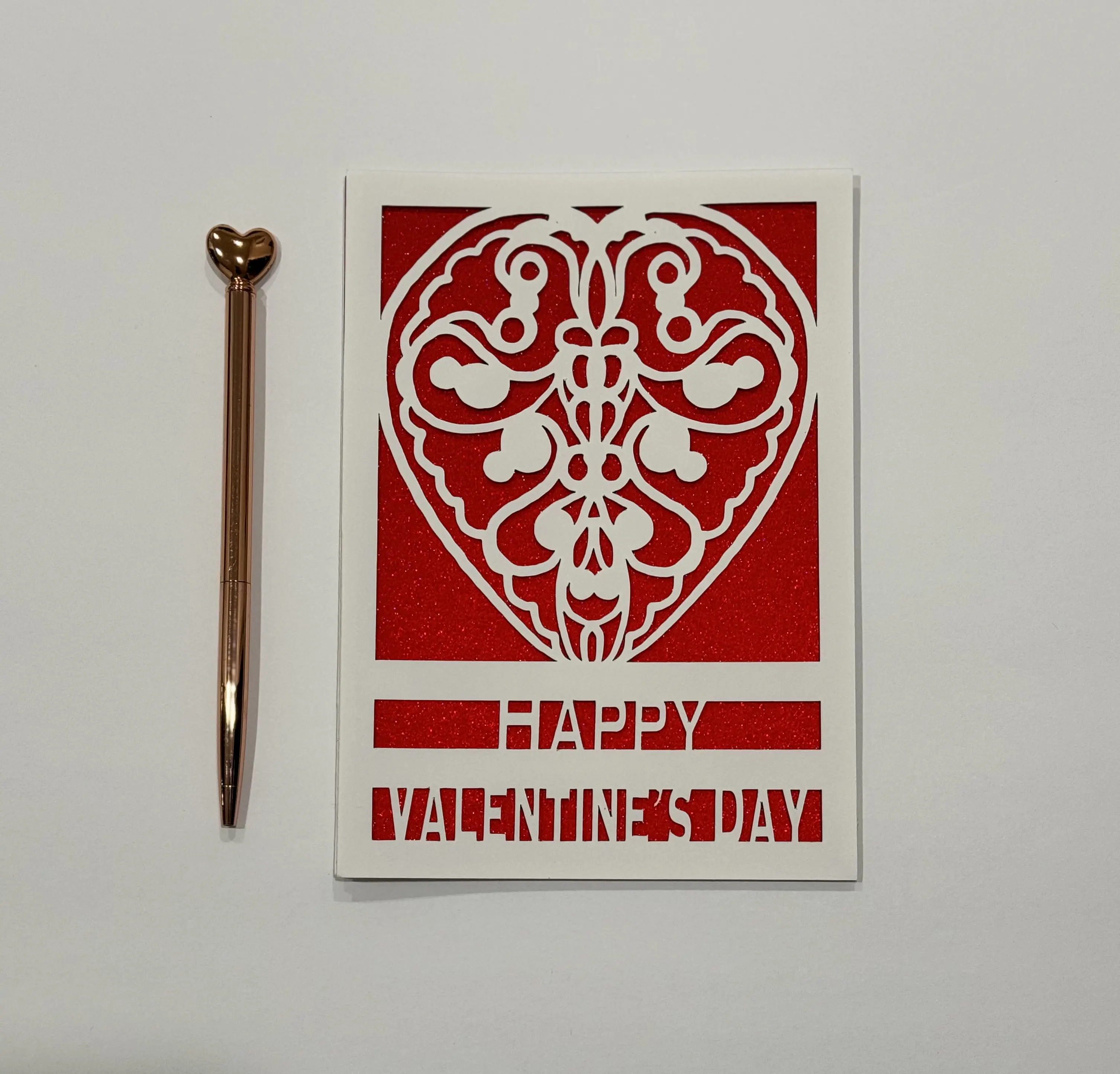 Happy Valentine's Day Lace Card