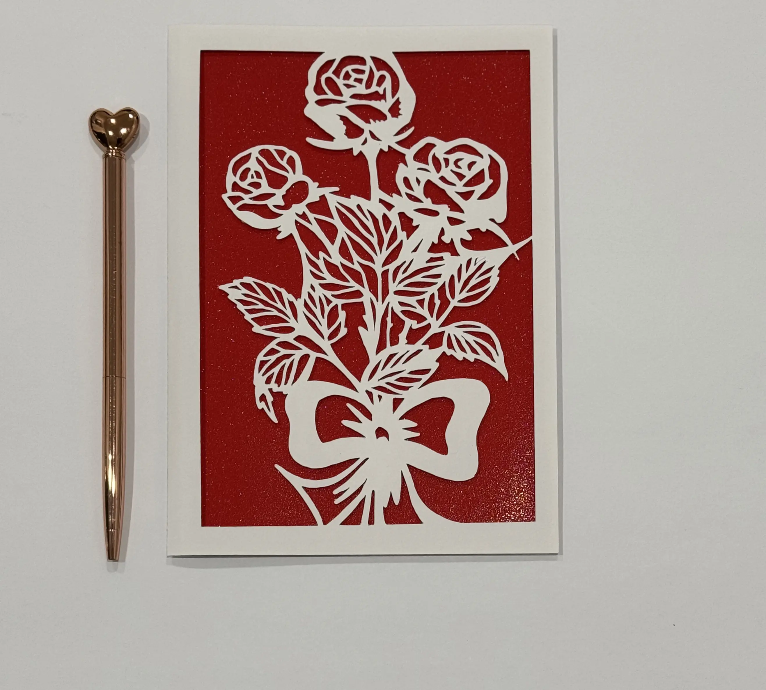 Rose Bouquet Valentine Card