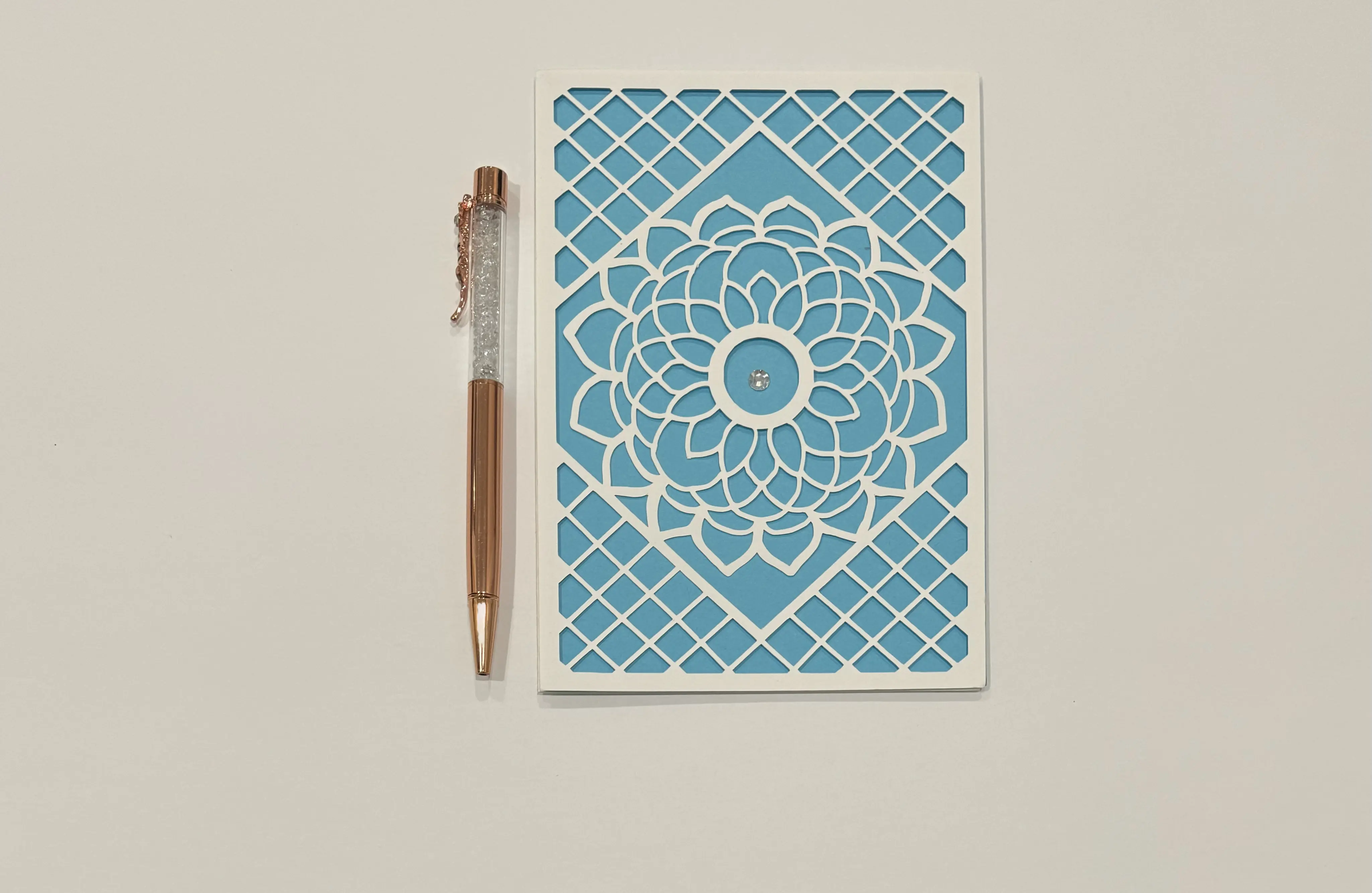 Blue Mandala Greeting Card
