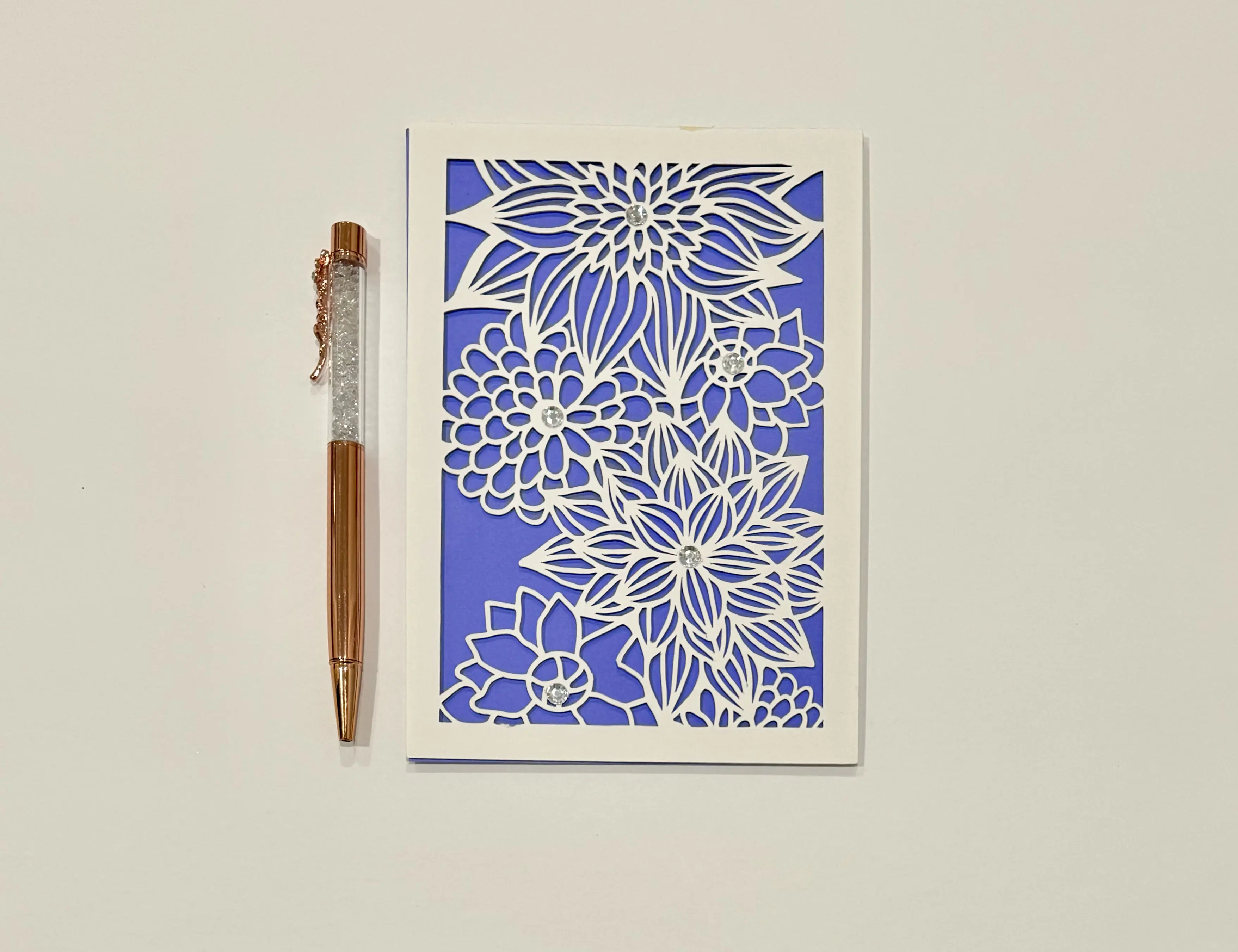 Blue Floral Pattern Card