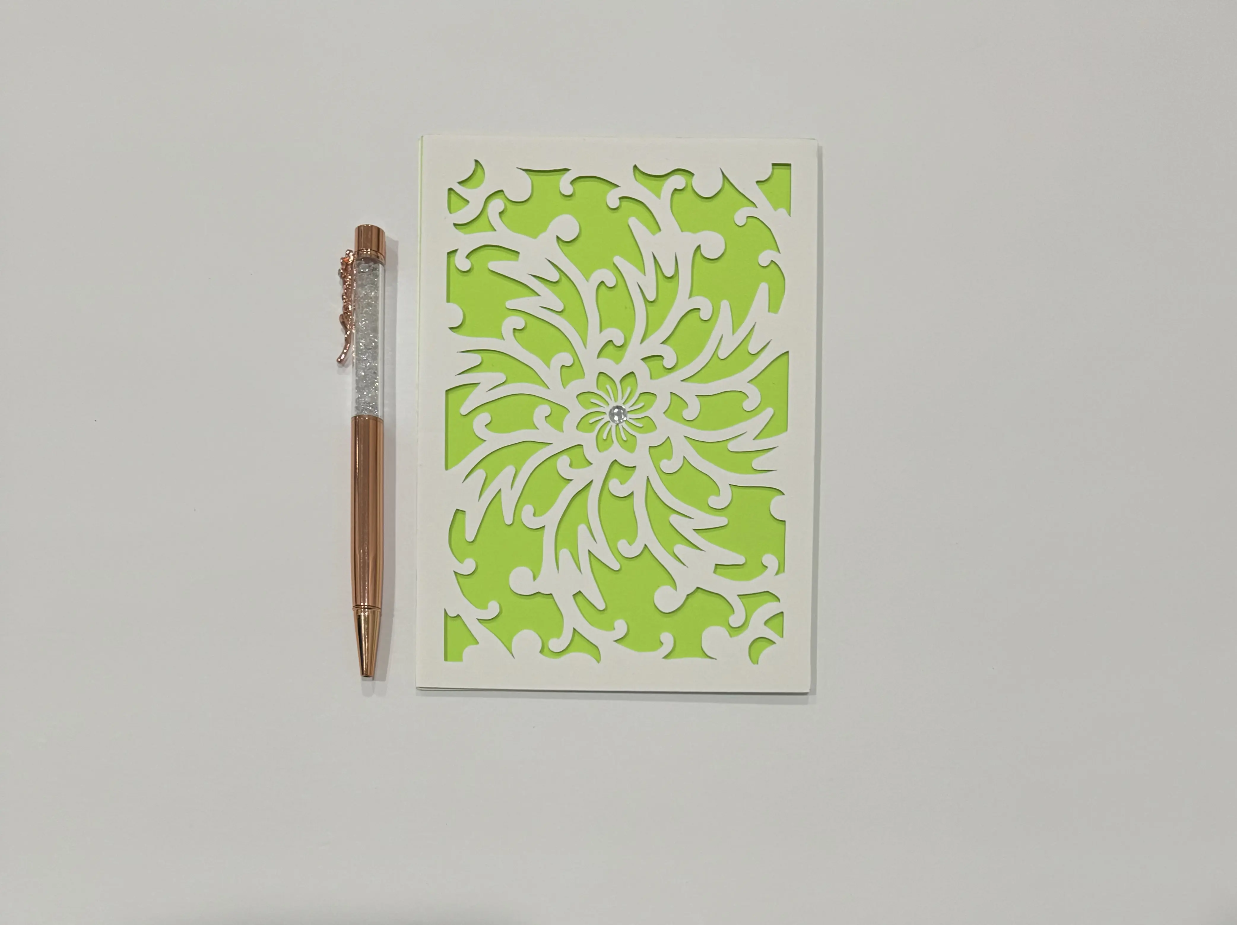 Green Chrysanthemum Card