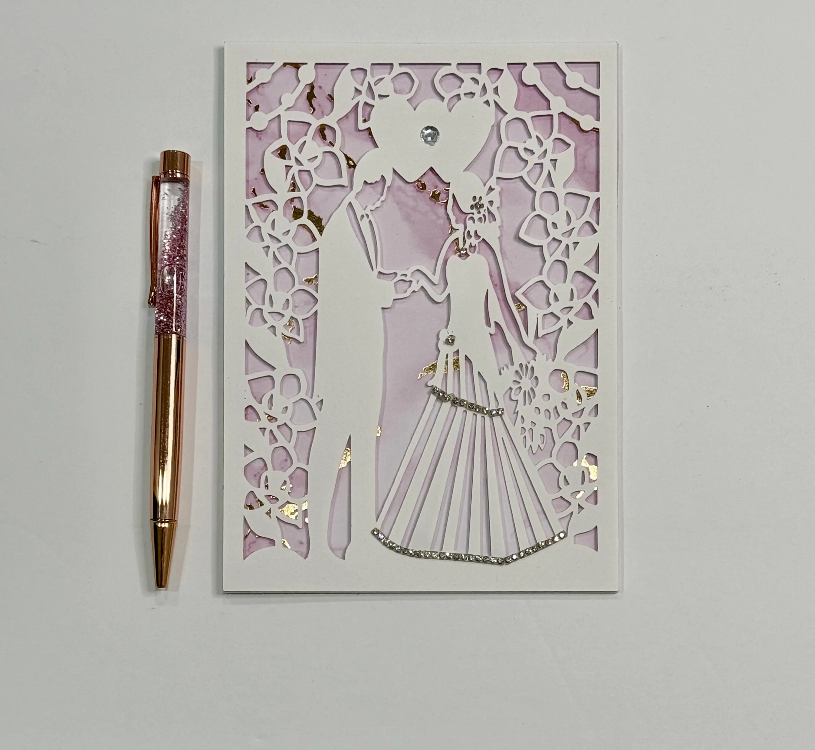 Wedding Couple Card (Lavender)
