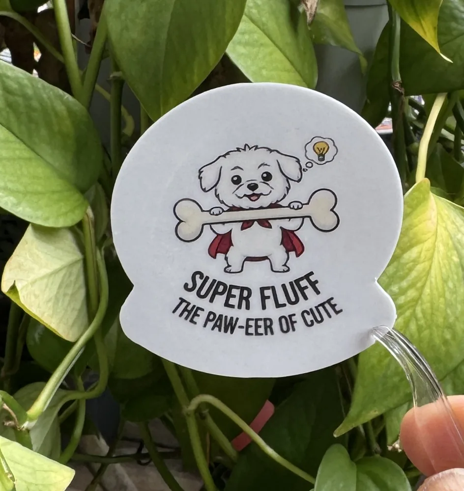 Super Fluff Dog Sticker
