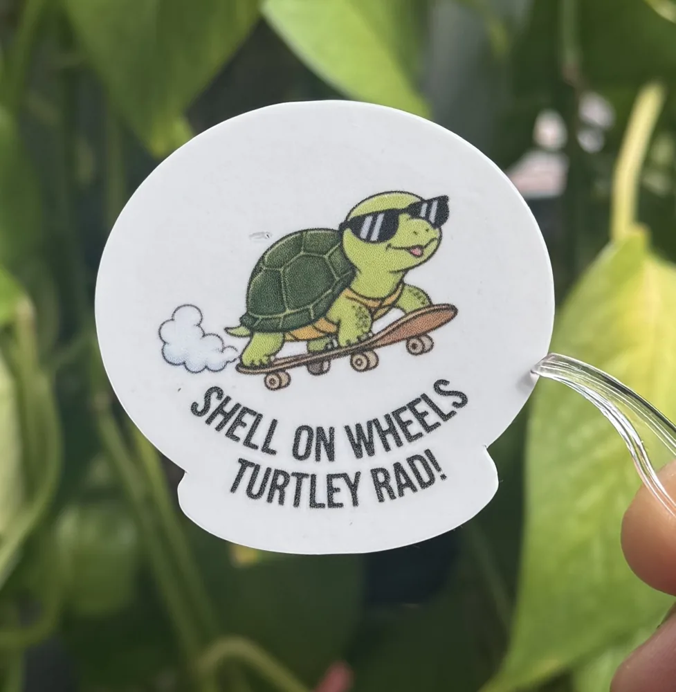 Shell on Wheels Turtle Sticker