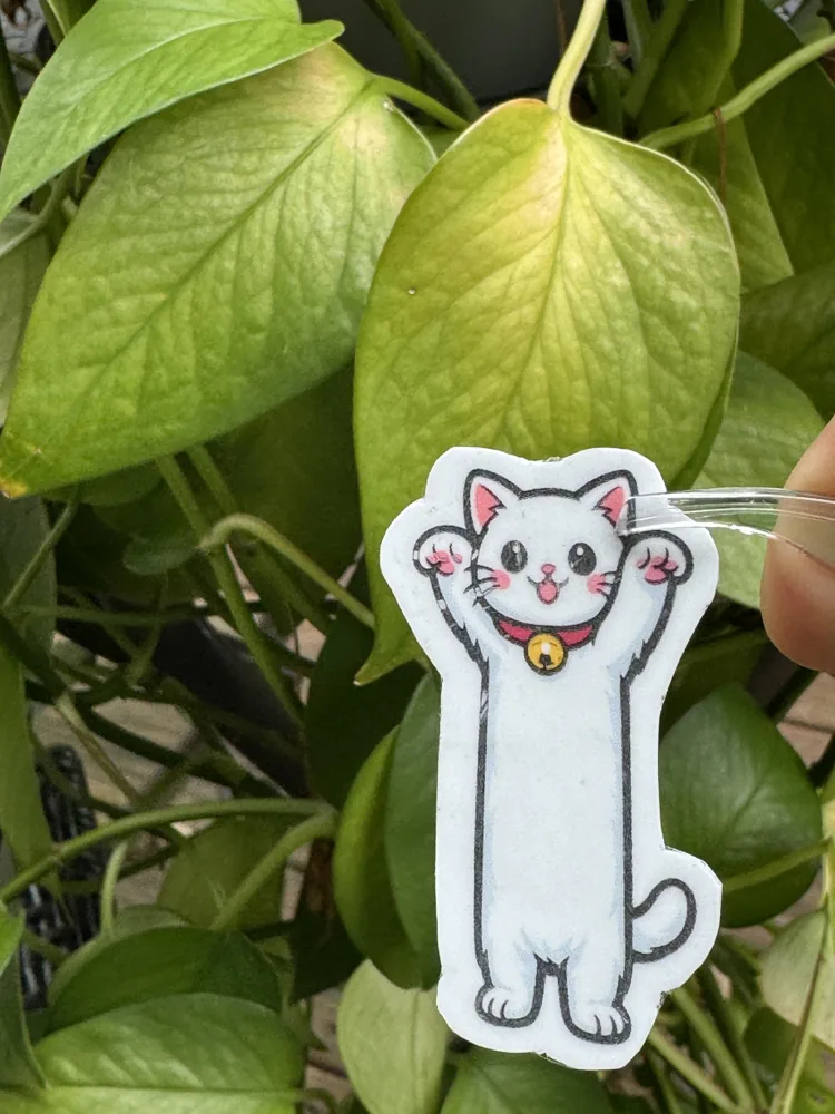 White Cat Die-Cut Sticker