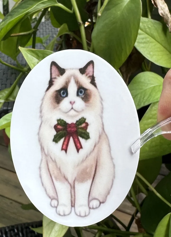 Ragdoll Cat Wreath Sticker