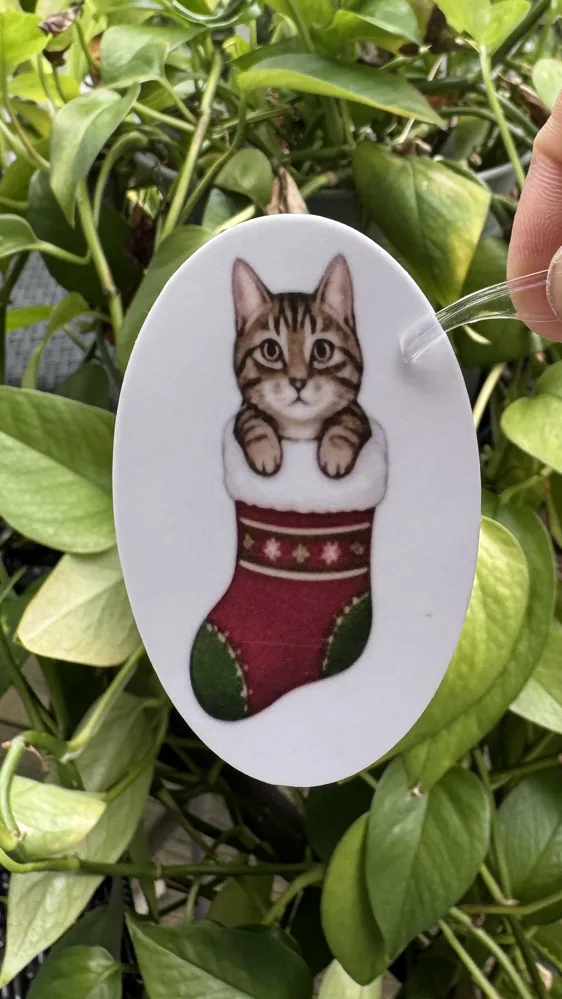 Cat in Stocking Sticker