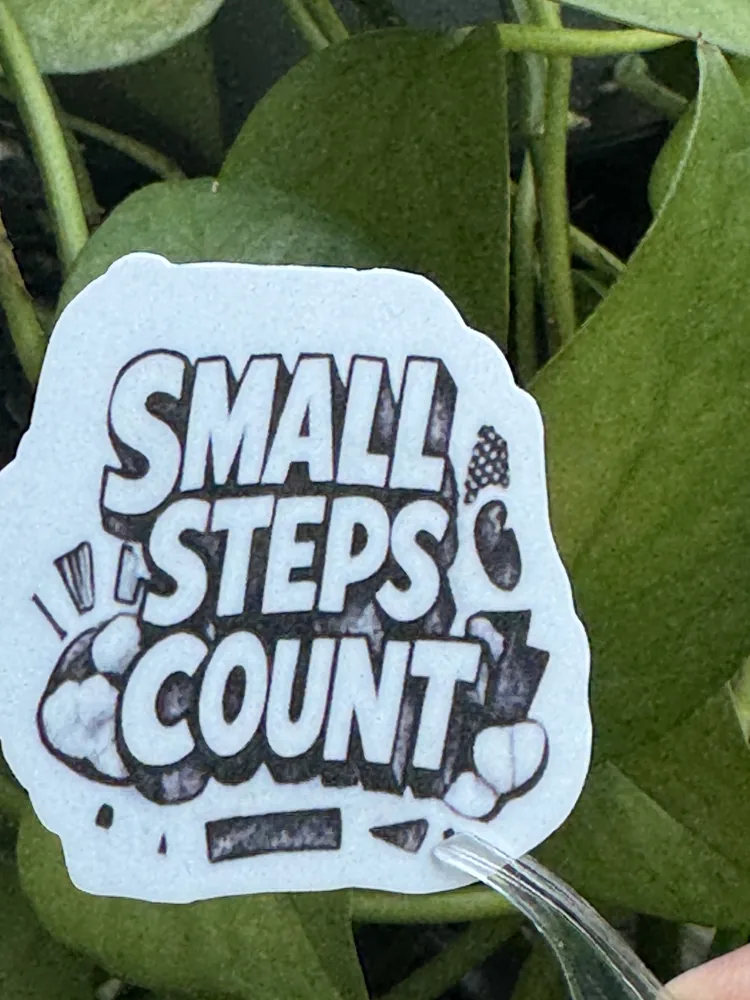 Small Steps Count Sticker