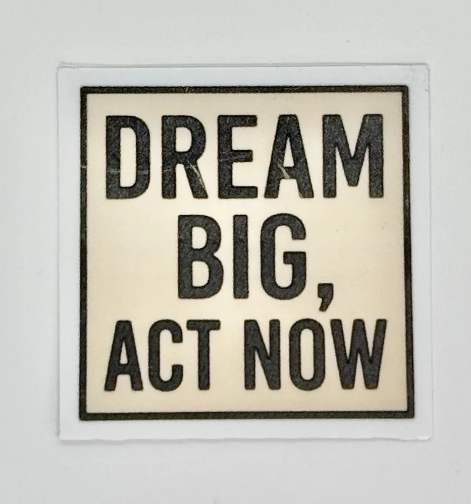 Dream Big Act Now Sticker