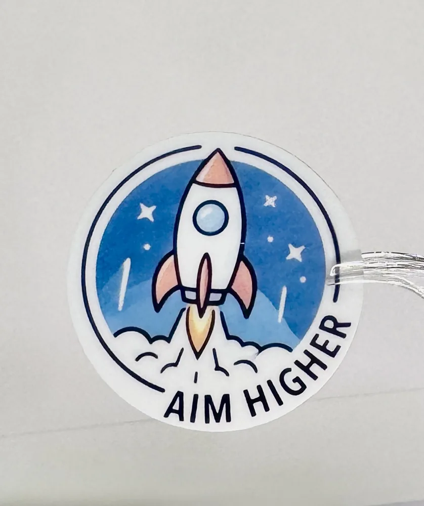 Aim Higher Rocket Sticker