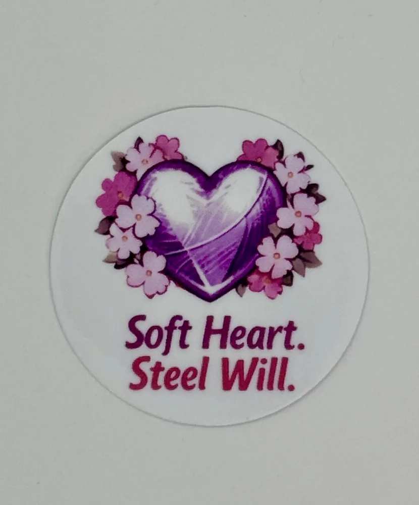 Soft Heart Steel Will Sticker