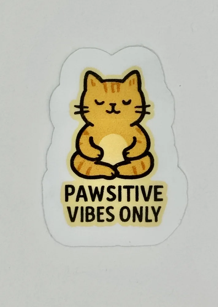 Pawsitive Vibes Only Sticker