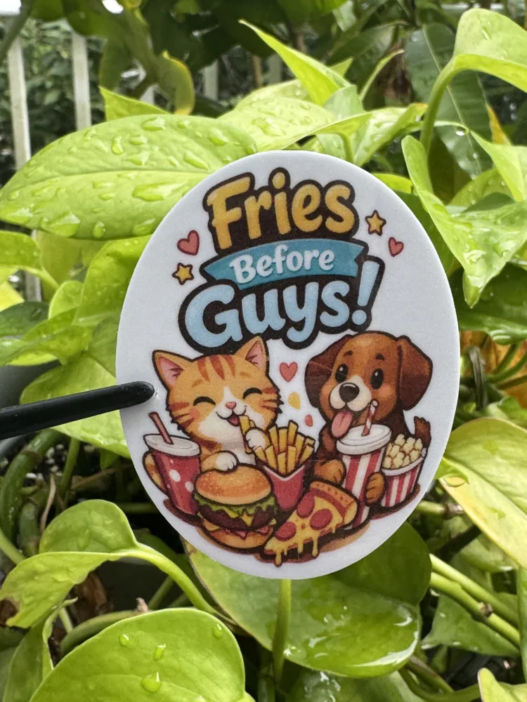 Fries Before Guys Sticker